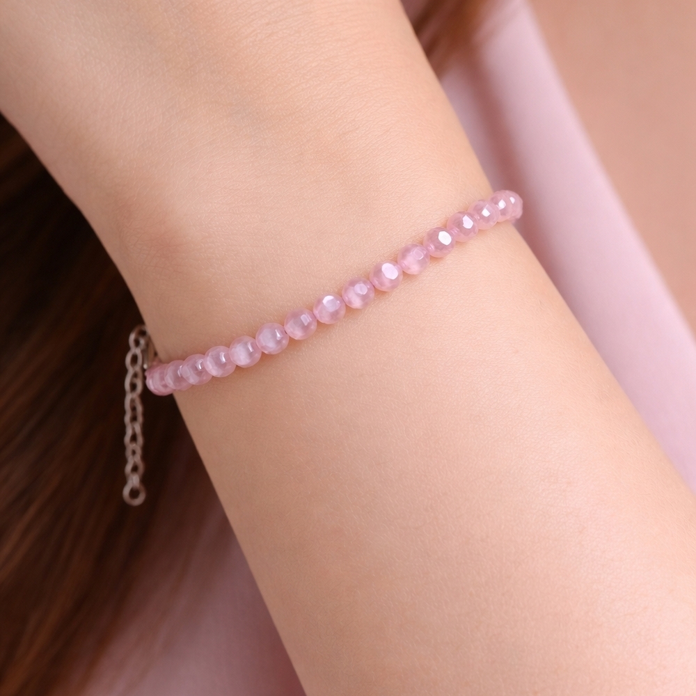 (6)Luxury Artisan Pink Tiger Eye Bracelets